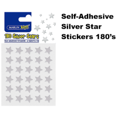 Marlin self adhesive Silver Star Labels